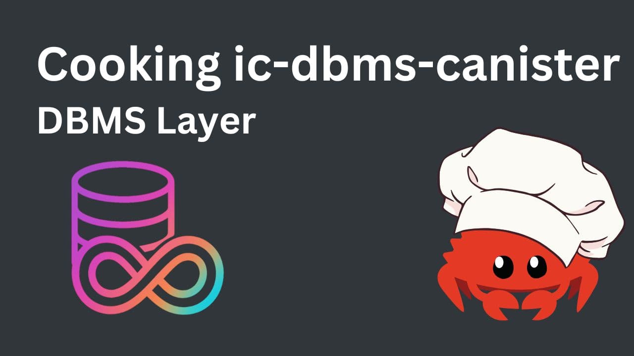 Cooking ic-dbms-canister: DBMS Layer
